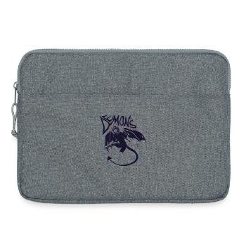 Demon Vibes – Sombre et mystique - Sacoche pour ordinateur portable 15 pouces - gris chiné - Devant