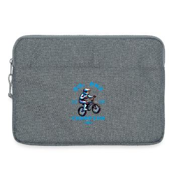 des années 80 BMX Rétro Pixel Art Shir - Sacoche pour ordinateur portable 15 pouces - gris chiné - Devant