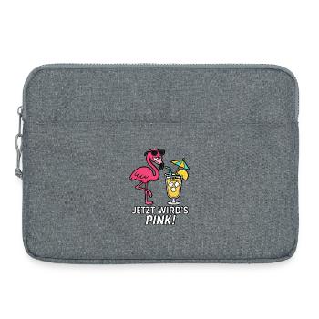 Maintenant, ça va être rose ! - Sacoche pour ordinateur portable 15 pouces - gris chiné - Devant