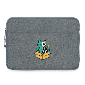 Le chat de Schrödinger - Conception physique - Sacoche pour ordinateur portable 15 pouces - gris chiné - Devant