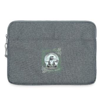 Inner Peace – Powered by Grass - Laptoptasche 15" - Grau meliert - Vorne