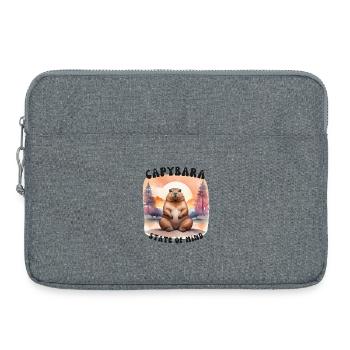 Capybara State of Mind – Chill & Calm Design - Laptop bag 15" - heather grey - Front