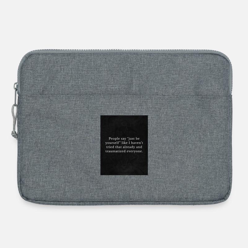Seien wir ehrlich - Laptoptasche 15" - Grau meliert