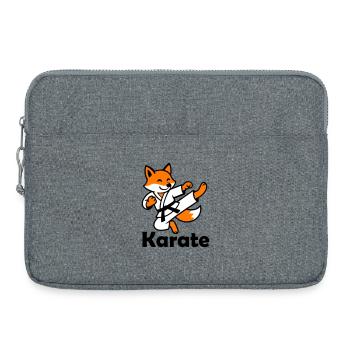 Karaté Renard - Sacoche pour ordinateur portable 15 pouces - gris chiné - Devant