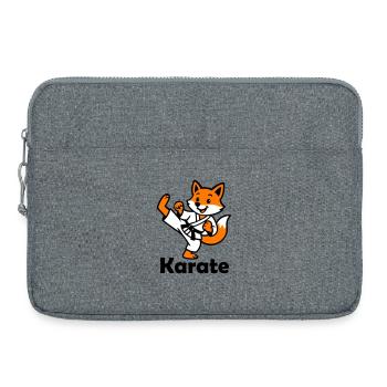 Karaté Renard - Sacoche pour ordinateur portable 15 pouces - gris chiné - Devant