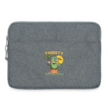 Cactus Vibes – Dry, Cool & Alive - Laptop bag 15" - heather grey - Front