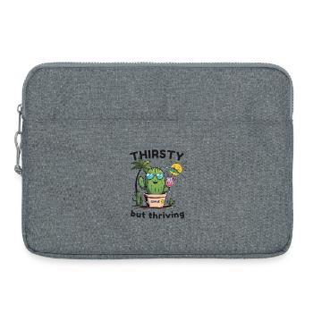 Kaktus Vibes – Trocken, cool & am Leben - Laptoptasche 15" - Grau meliert - Vorne
