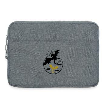 Mysterious Golden Dragon - Laptop bag 15" - heather grey - Front
