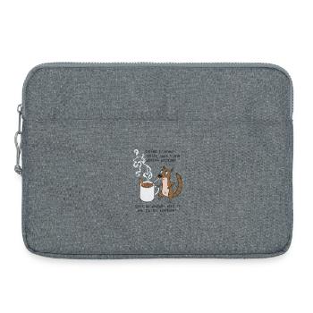 Café d’urgence Butin d’écureuil - Sacoche pour ordinateur portable 15 pouces - gris chiné - Devant