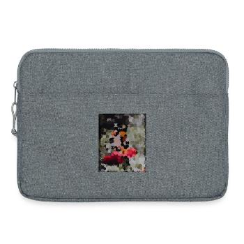 Dotted Butterfly Mosaic - Laptop bag 15" - heather grey - Front