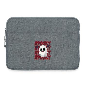 Halloween Spooky Ghost  - Laptoptasche 15" - Grau meliert - Vorne