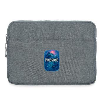 Signe astrologique du Poissons - Astrologie - Sacoche pour ordinateur portable 15 pouces - gris chiné - Devant
