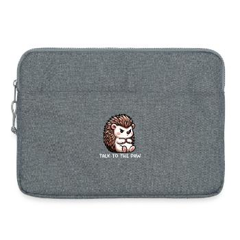 Talk to the Paw Igel Igelliebhaber Igelbesitzer  - Laptoptasche 15" - Grau meliert - Vorne