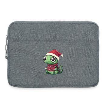 Noël caméléon - Sacoche pour ordinateur portable 15 pouces - gris chiné - Devant
