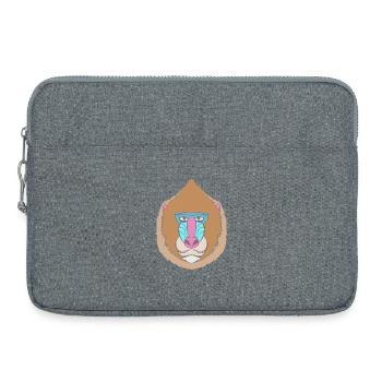 Baboon Pavian Primat Affe Affen - Laptoptasche 15" - Grau meliert - Vorne