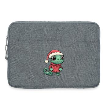 Chameleon Weihnachten Xmas - Laptoptasche 15" - Grau meliert - Vorne