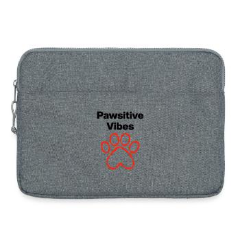 Pawsitive Vibes – Pfotenliebe - Laptoptasche 15" - Grau meliert - Vorne