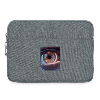Feu de l’Œil Cosmique - Sacoche pour ordinateur portable 15 pouces - gris chiné - Devant