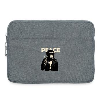 Peaceful Rebel Monkey - Laptop bag 15" - heather grey - Front