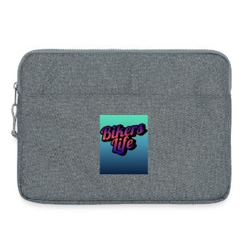 Biker Life Gradient - Laptop bag 15" - heather grey - Front
