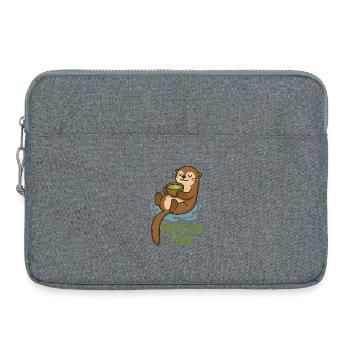 Matcha Otter Zeit - Laptoptasche 15" - Grau meliert - Vorne