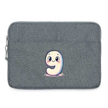 Number 9 Smiling Pastel - Laptop bag 15" - heather grey - Front