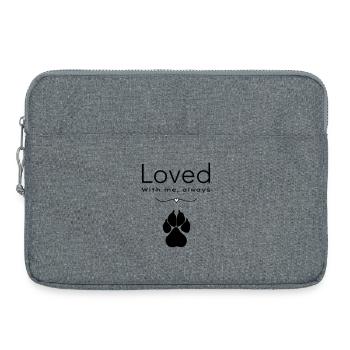 Le chien aimé - Sacoche pour ordinateur portable 15 pouces - gris chiné - Devant
