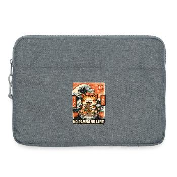 Ramen Nouilles Anime japonais Manga Kawaii - Sacoche pour ordinateur portable 15 pouces - gris chiné - Devant