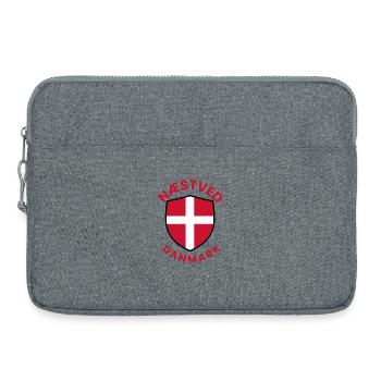 Nästved Denmark Flag Shield - Laptop bag 15" - heather grey - Front