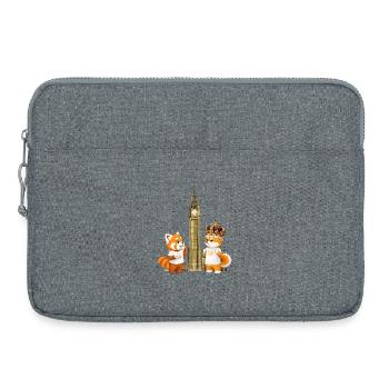 Lazy & Grumpy in London - Laptop bag 15" - heather grey - Front