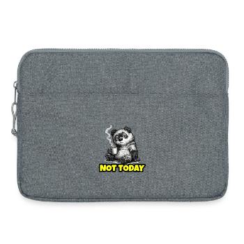 Not Today – Grumpy Bear Coffee (Sketch) - Laptoptasche 15" - Grau meliert - Vorne