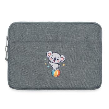 Koala jongleur sur ballon coloré - Sacoche pour ordinateur portable 15 pouces - gris chiné - Devant