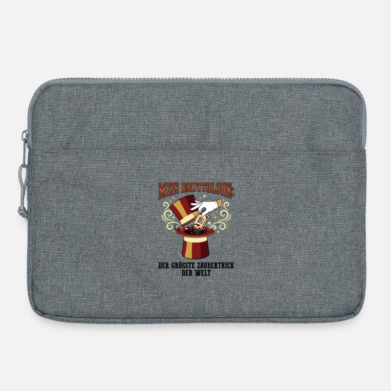 My gross salary magic trick - Laptop bag 15" - heather grey