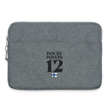 Douze Punkte 12 Eurovision Song Song Contest Finnland-Flagge - Laptoptasche 15" - Grau meliert - Vorne
