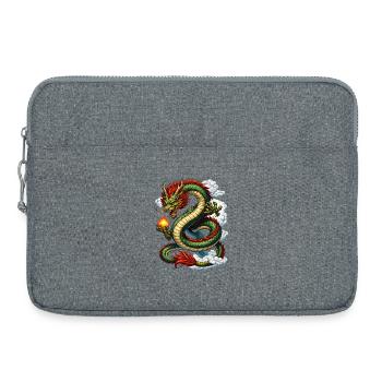Drache Comic - Laptoptasche 15" - Grau meliert - Vorne