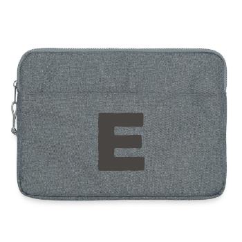Minimaler Buchstaben E Fett Monogramm-Typografie - Laptoptasche 15" - Grau meliert - Vorne