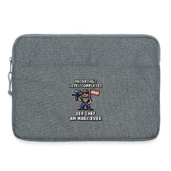 Paintball Papa Vatertag Level Completed Gamer 2026 - Laptoptasche 15" - Grau meliert - Vorne