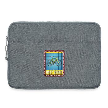 Bicycle Stained Glass - Laptop bag 15" - heather grey - Front
