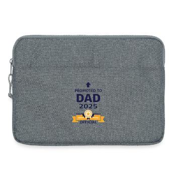 Promu papa en 2025 - Sacoche pour ordinateur portable 15 pouces - gris chiné - Devant