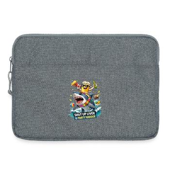 Shark Party: Shut Up Liver Tee - Laptop bag 15" - heather grey - Front