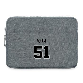 GEBIET 51 Schwarz - Laptoptasche 15" - Grau meliert - Vorne