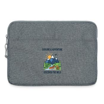 Explorer l’aventure Découvrir le canoë sauvage - Sacoche pour ordinateur portable 15 pouces - gris chiné - Devant