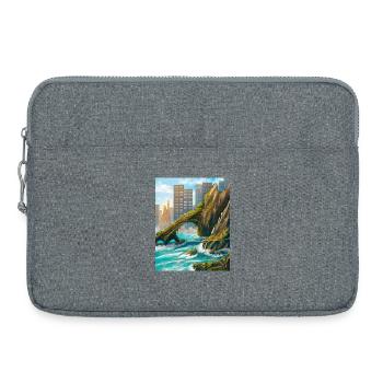 Arche rocheuse et côte urbaine - Sacoche pour ordinateur portable 15 pouces - gris chiné - Devant