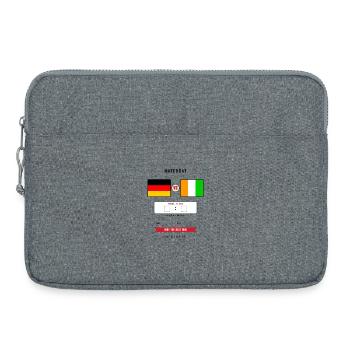 Germany vs Ivory Coast Football Score Card - Laptop bag 15" - heather grey - Front