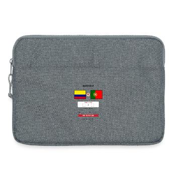 Colombia vs Portugal Football Score Card - Sacoche pour ordinateur portable 15 pouces - gris chiné - Devant