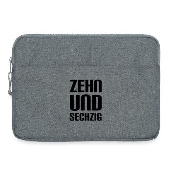 zehnundsechzig = 70 Jahre Geburtstag - Laptoptasche 15" - Grau meliert - Vorne