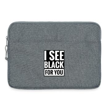 I See Black For You DENGLISH Fun Saying - Laptop bag 15" - heather grey - Front