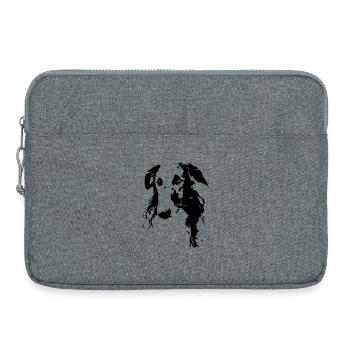 Borzoi head - Laptop bag 15" - heather grey - Front