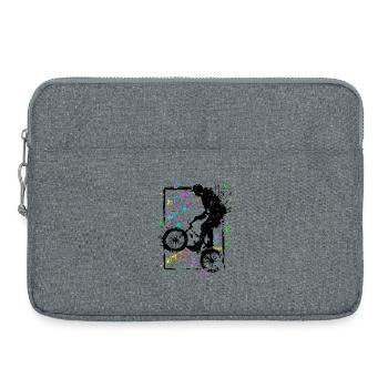 BMX vélo | Roue BMX | Saut - Sacoche pour ordinateur portable 15 pouces - gris chiné - Devant