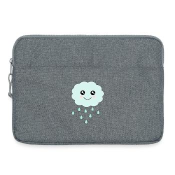 Kawaii Cloud Kawaii Chibi Kawaii Face - Laptop bag 15" - heather grey - Front
